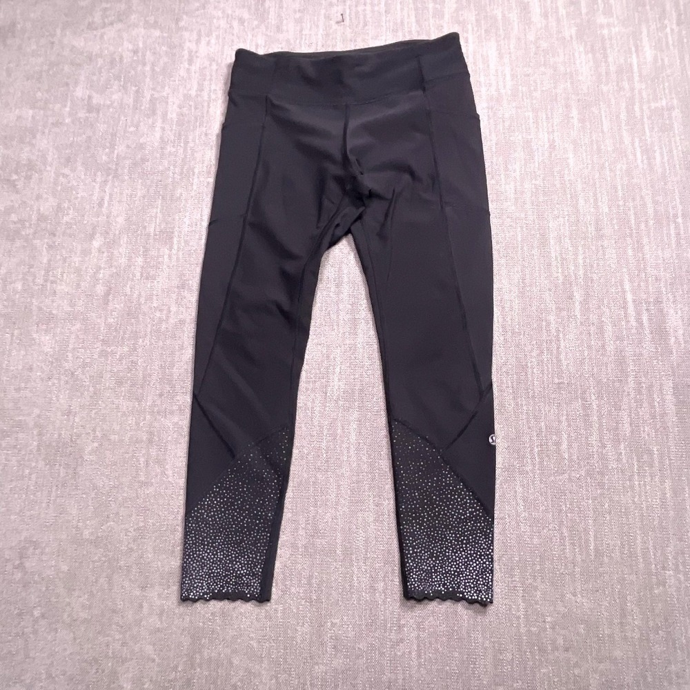 Lululemon Tight Stuff Tight Luxtreme Running Legging Womens 8 Black Pockets